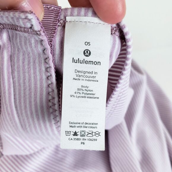 Lululemon Vinyasa Scarf Snap Button Convertible Wrap Mauve Pink Striped - Picture 11 of 12